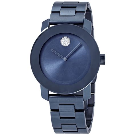 blue movado watch for women.